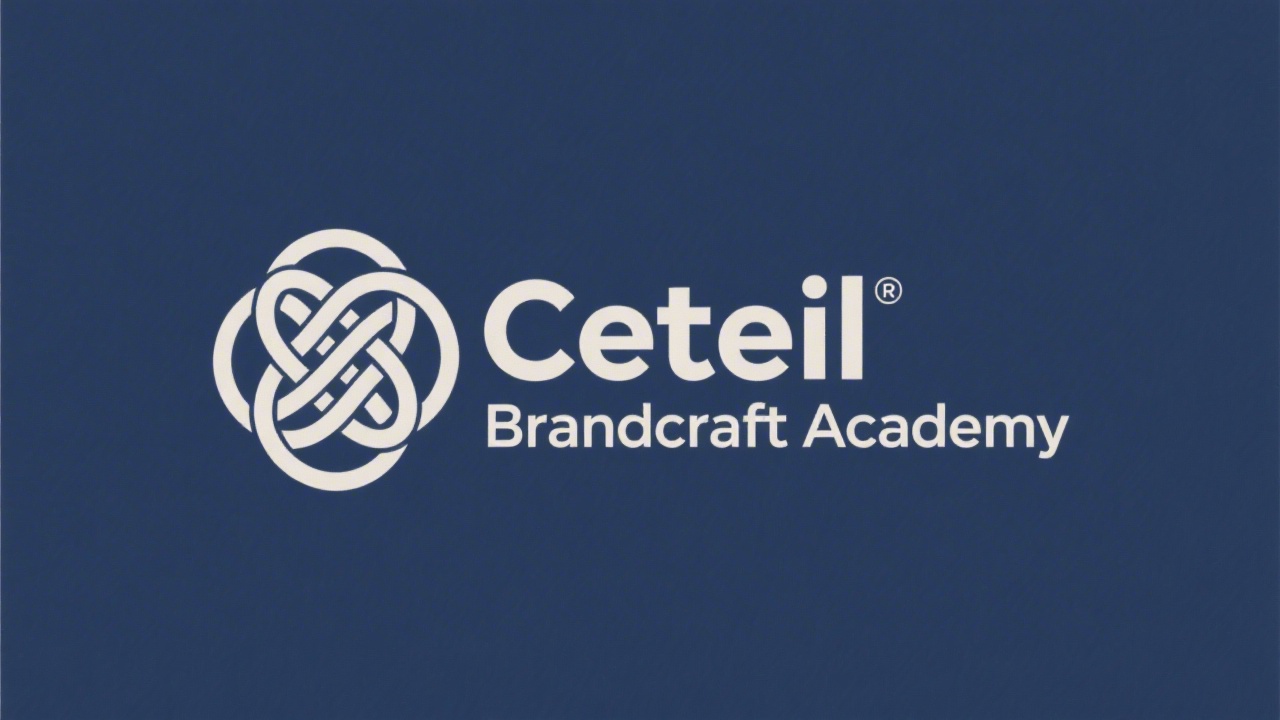 Simple Celtic knot-inspired wordmark reading Celtic Brandcraft Academy with a small circular emblem, designed as a clean flat logo without complex shapes.